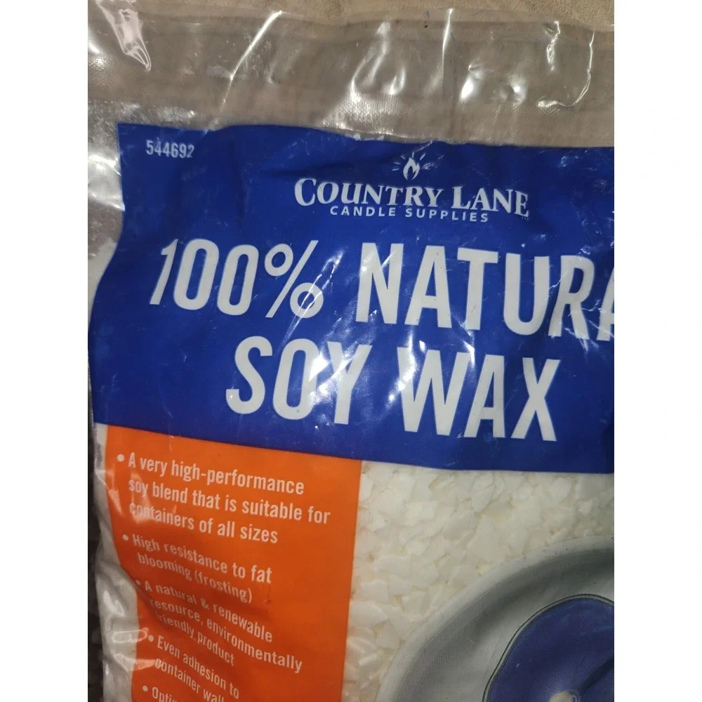 100% Natural Soy‎ Wax Flakes Candle Making Supply 2Lb Country Lane Candle Supply